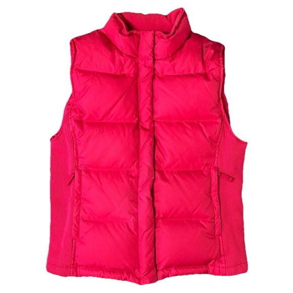 Vintage Gap Men’s Y2K Red Quilted Down Puffer Athleisure Sporty Casual Zip Up Sm - Picture 1 of 9